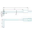 High rigid offset stylus arm (conical)/Contour ML=58,MLE=9, B=12, W1=24&deg; fotografie produktu