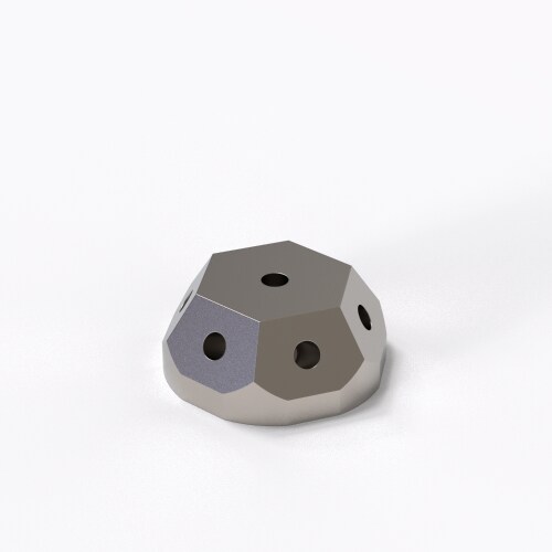 Cube, M5 6 sided, 30 ° incline, Titanium product photo Back View L