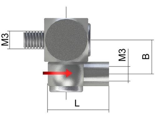 Offset rotating knuckle joint,  M3 product photo