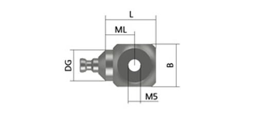 Cube, with cone adapter, 4 sided M5 product photo