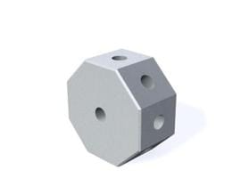 Cube, M5 8 sided, Aluminum product photo