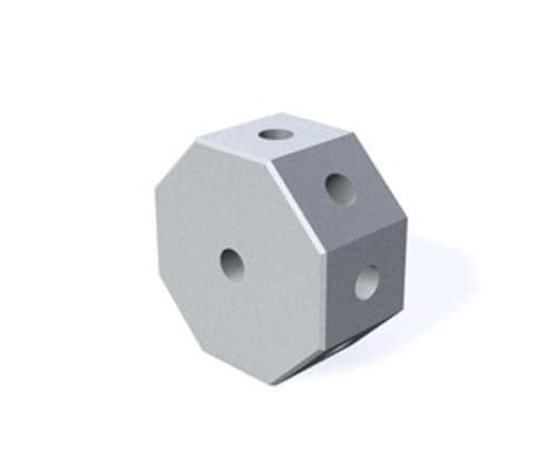 Cube, M5 8 sided, Titanium product photo