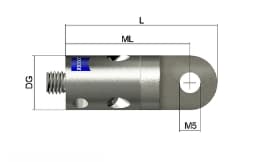 End angle piece, rotating , M5 product photo