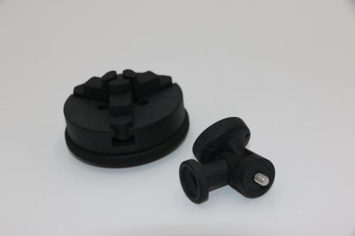 Plastic knuckle joint for plastic jaw chuck Ø70 mm product photo Back View L