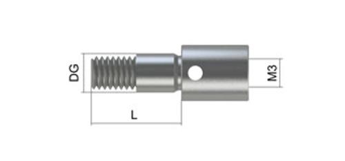 Clamping Screw with female thread, M3 XXT product photo Back View L